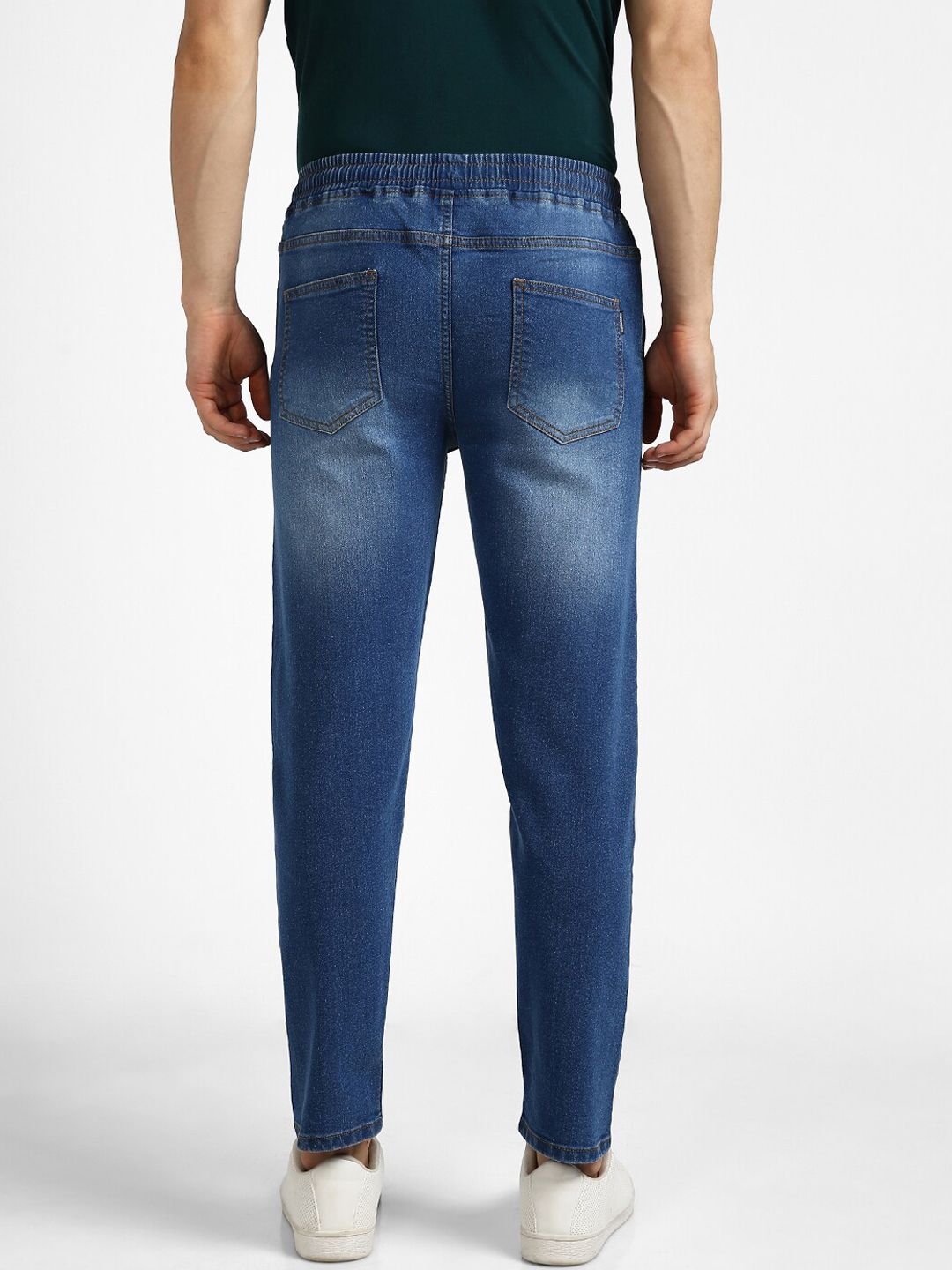 Urbano Fashion Men Mid Rise Light Fade Crinkle Stretchable Jeans