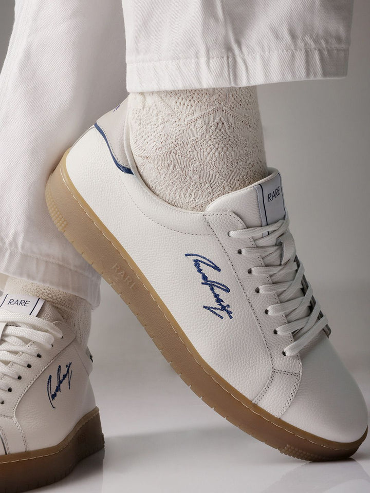 RARE RABBIT Men Round Toe Lace-Ups Leather Sneakers