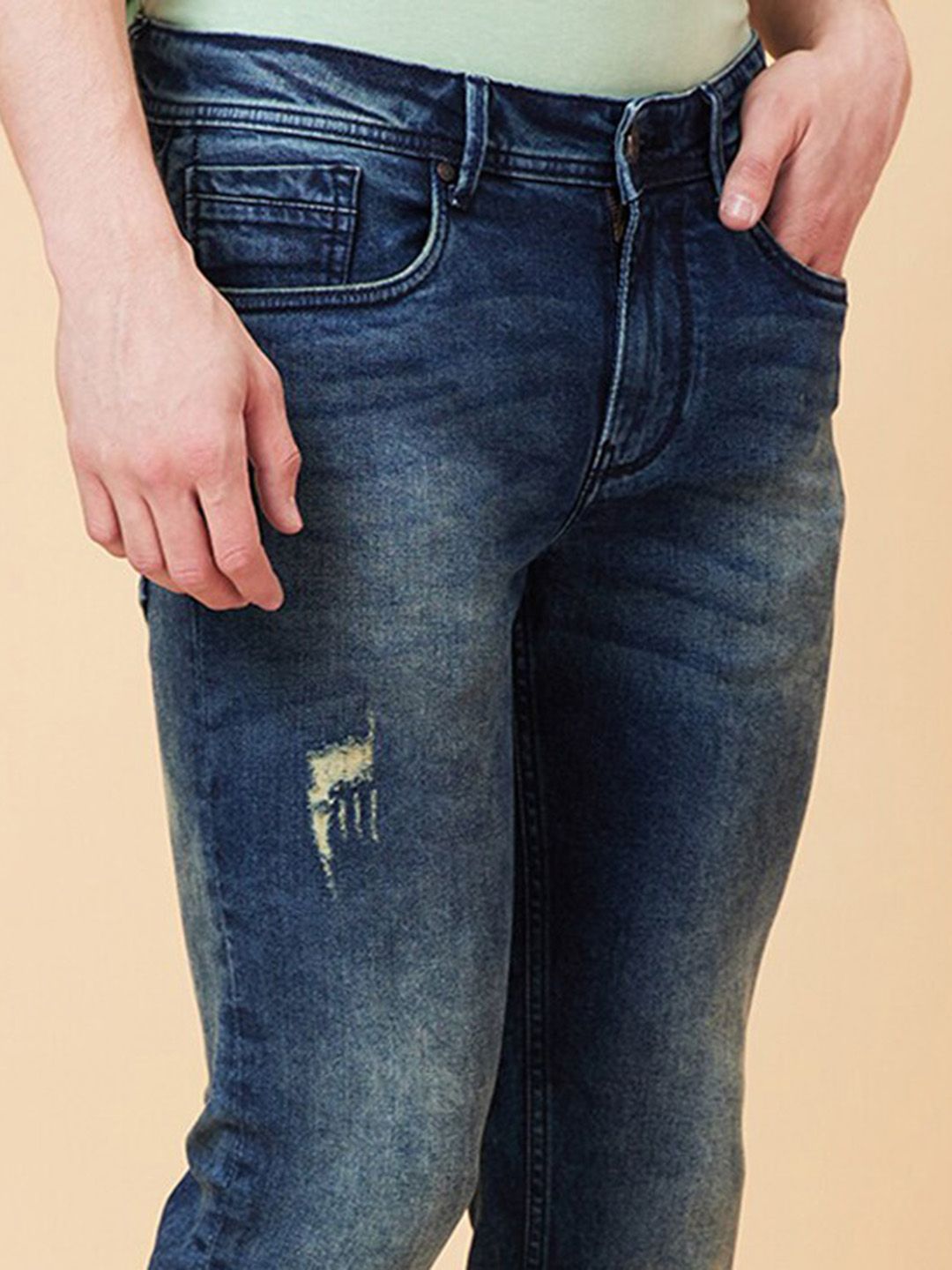 Being Human Men Low Distress Heavy Fade Jeans
