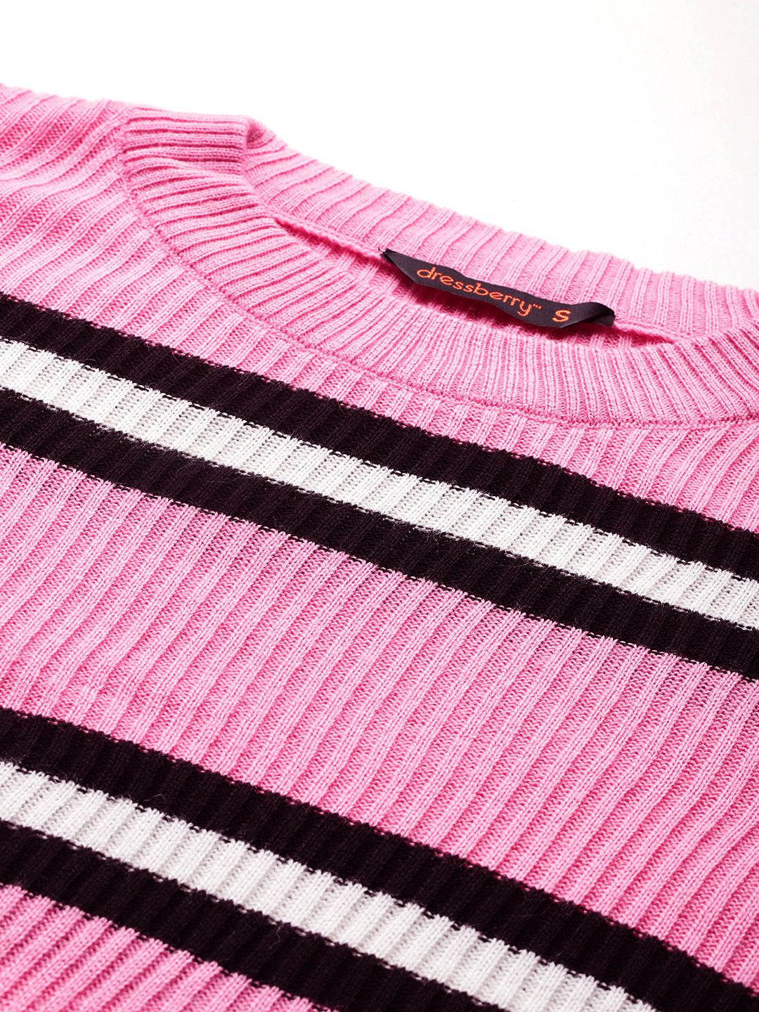 DressBerry Pure Acrylic Striped Pullover