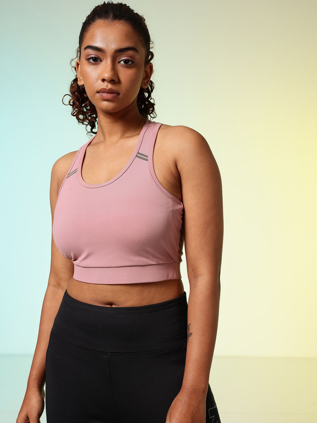 HRX by Hrithik Roshan Lightly Padded Rapid-Dry Training Bra HR_SS25_W_BA_KT059_03_B