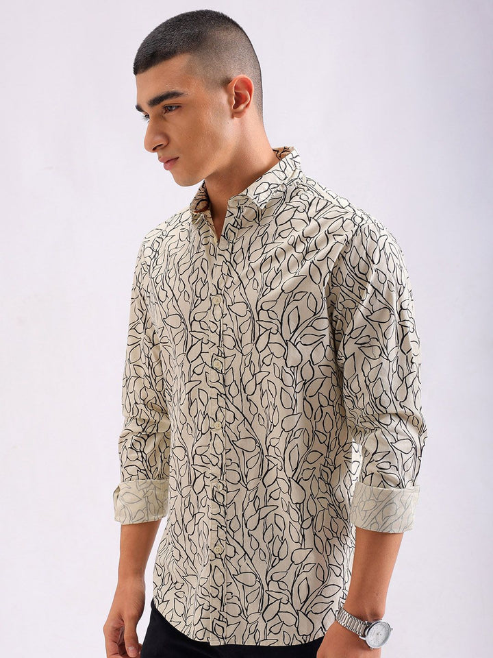 The Indian Garage Co Men Comfort Printed Cotton Casual Shirt