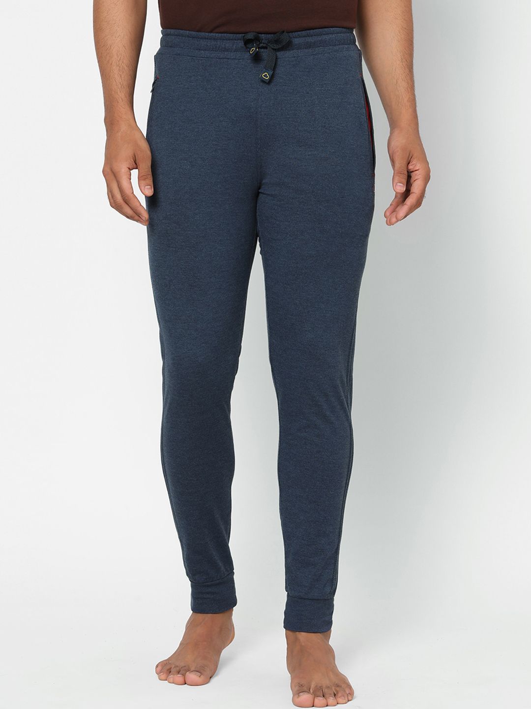 Sweet Dreams Men Navy Blue Mid Rise Cotton Lounge Joggers