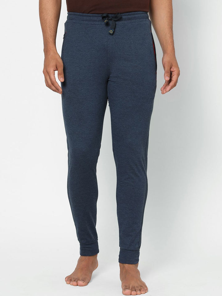 Sweet Dreams Men Navy Blue Mid Rise Cotton Lounge Joggers