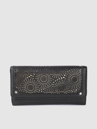 Lino Perros Women Laser Cut Detail Three Fold Wallet