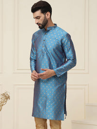 SOJANYA Men Woven Design Jacquard Straight Kurta