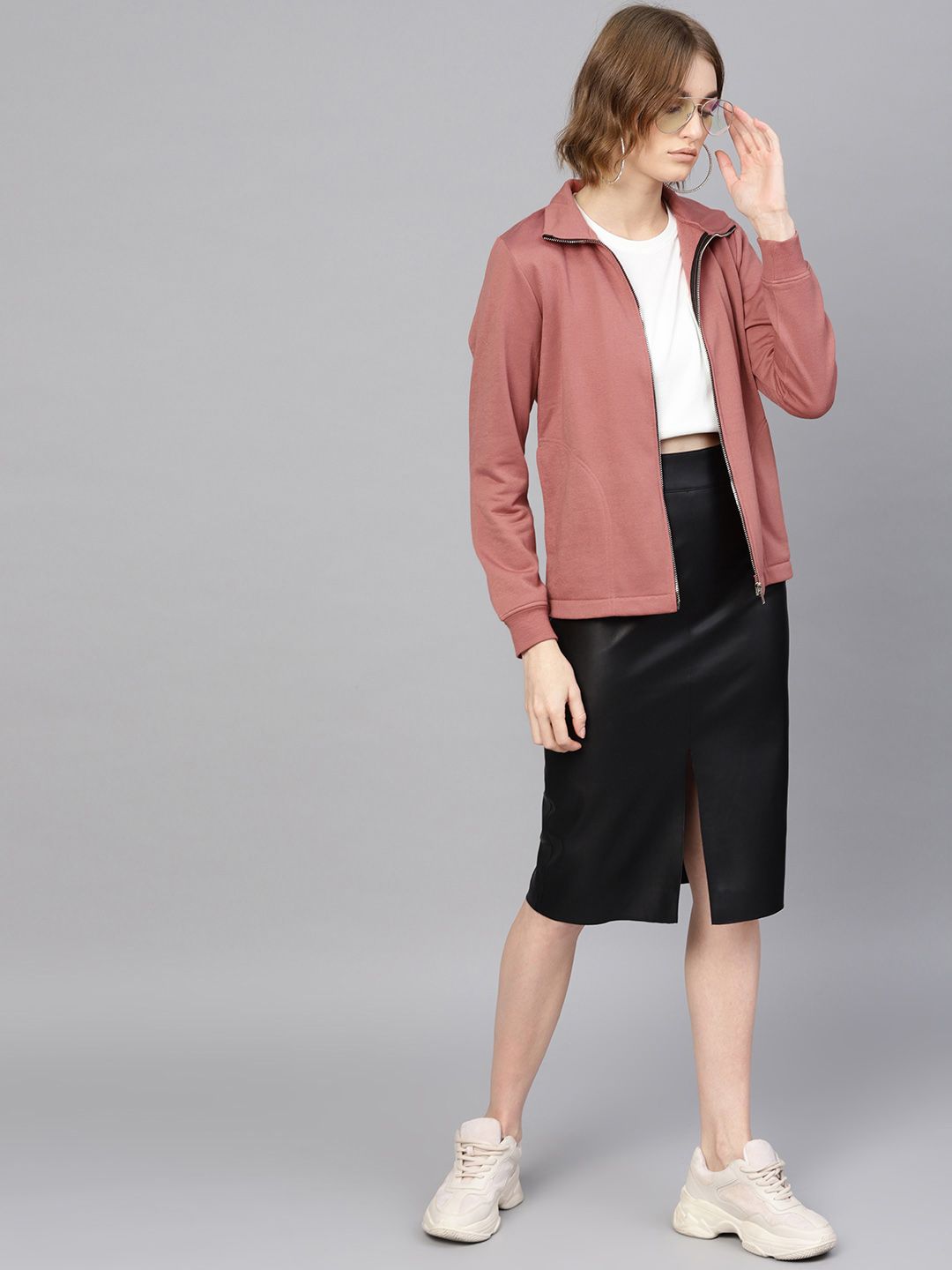 SASSAFRAS Women Rose Solid Sweatshirt