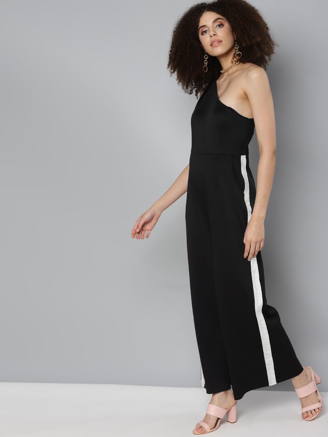 SASSAFRAS Women Black Basic Jumpsuit