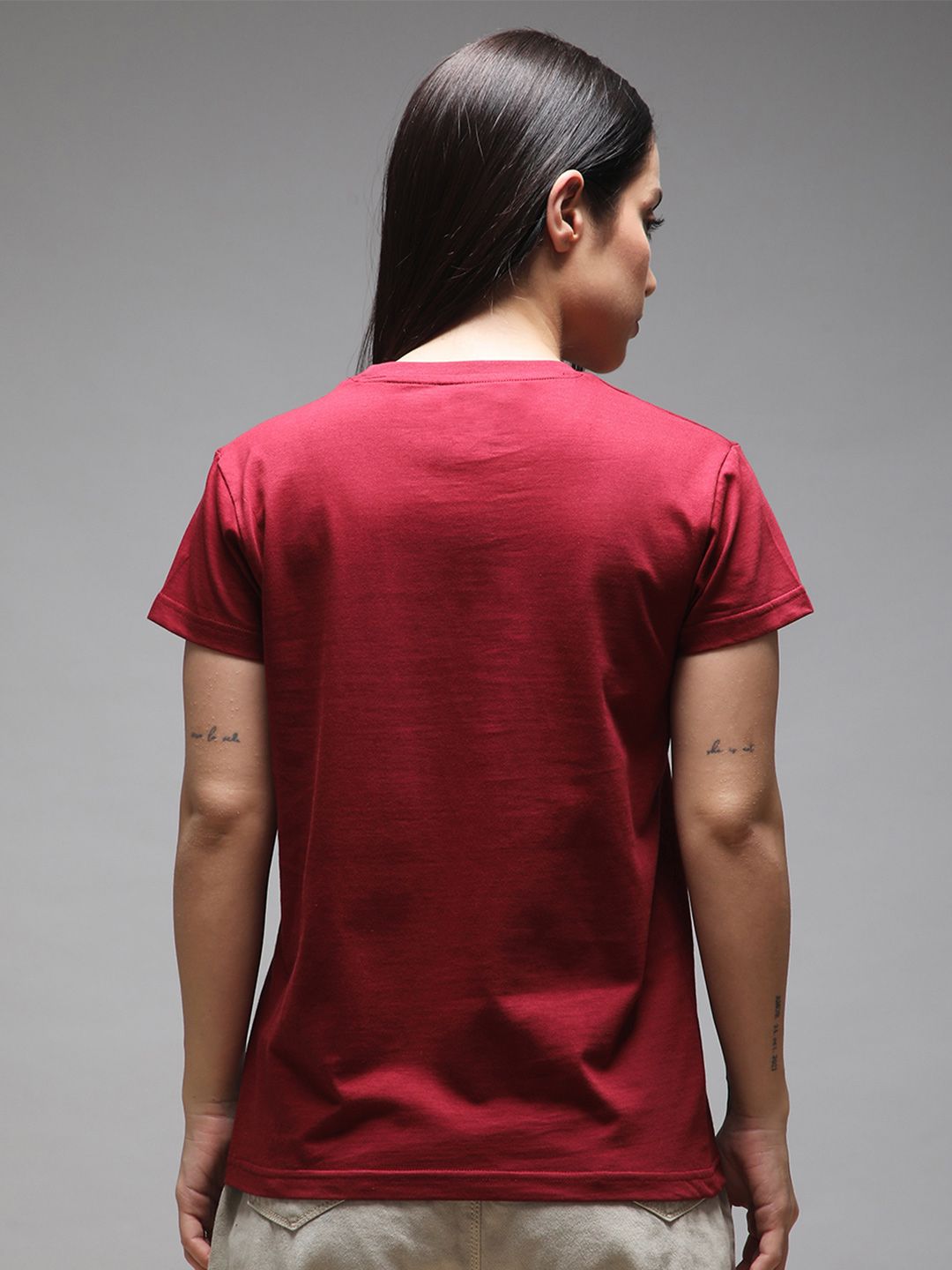 DILLINGER Women Regular Fit Short Sleeve Embroidery Tshirt