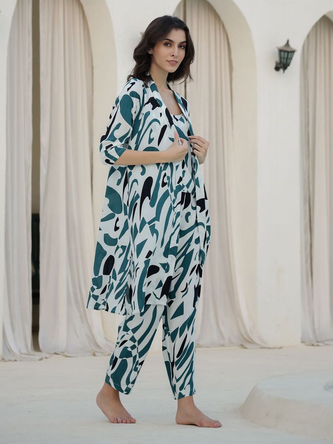 SANSKRUTIHOMES Women Printed Night suit