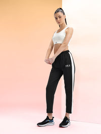 HRX by Hrithik Roshan Women Brand Logo Detail Rapid-Dry Cropped Running Track Pants