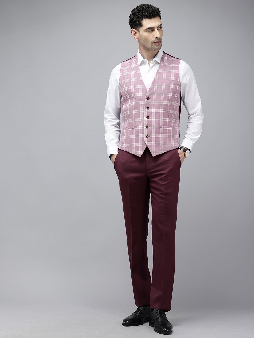 Park Avenue Super Slim Fit Notched Lapel Collar 3 Piece Party Suit