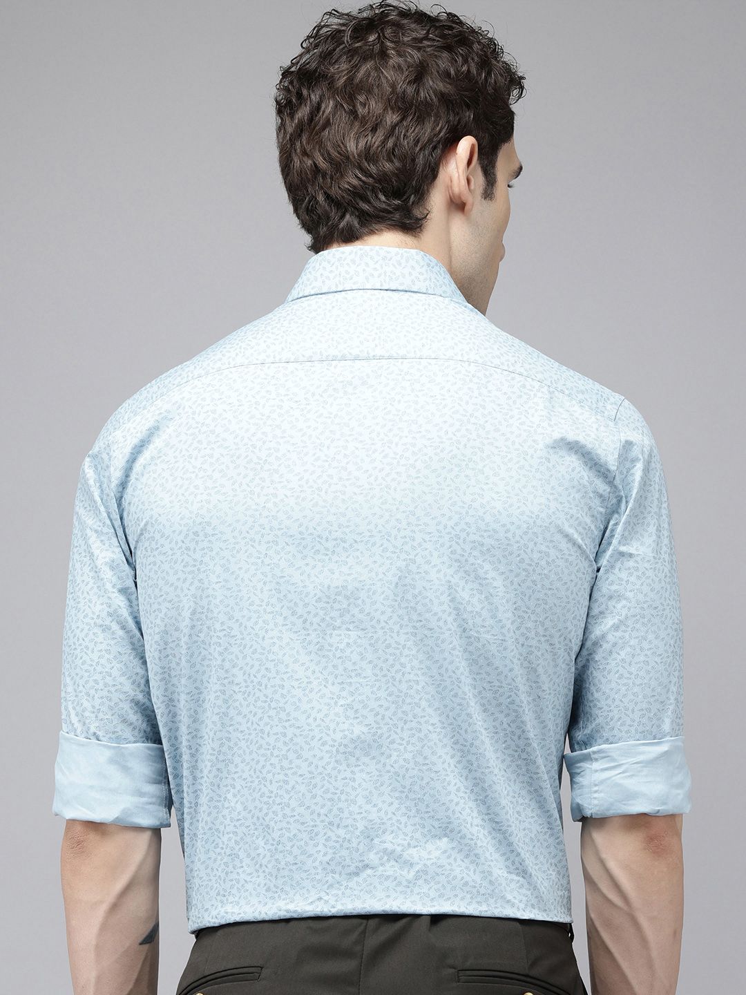 Park Avenue Pure Cotton Slim Fit Tropical Printed Formal Shirt