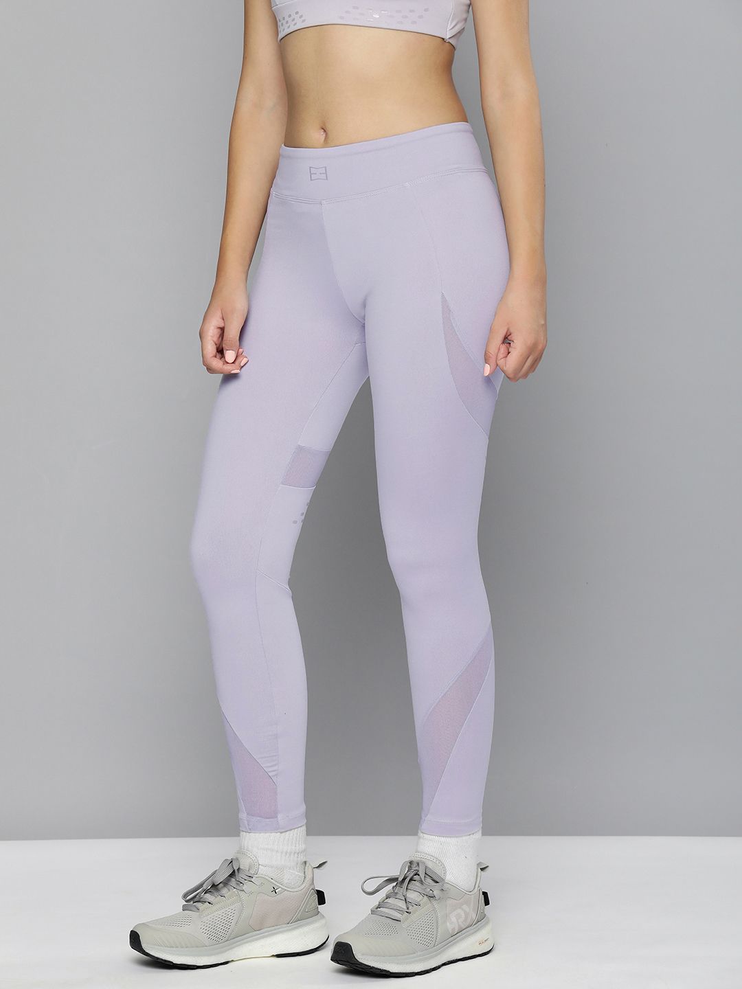 HRX By Hrithik Roshan EDGE Women Misty Lilac Rapid-Dry Cut & Sew Tights