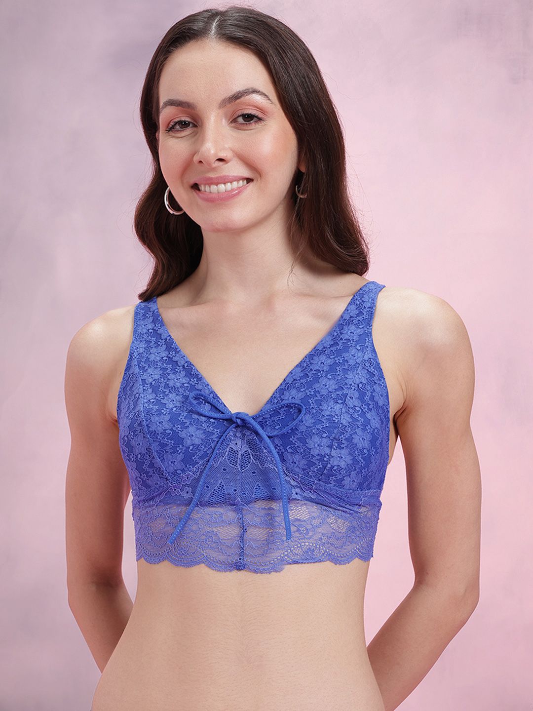 DressBerry Floral Medium Coverage Lace Bra