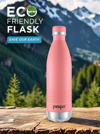 Pexpo Echo Delux Pink ISI Certified Thermosteel Hot and Cold Flask Water Bottle 980ml