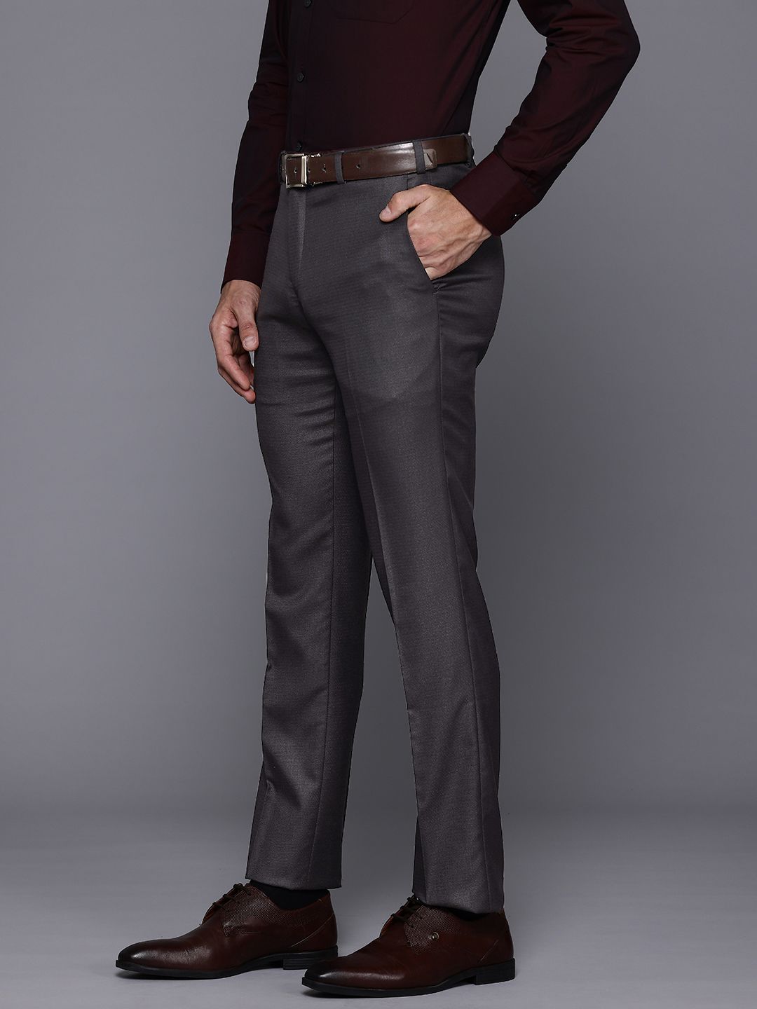 Raymond Men Slim Fit Formal Trousers