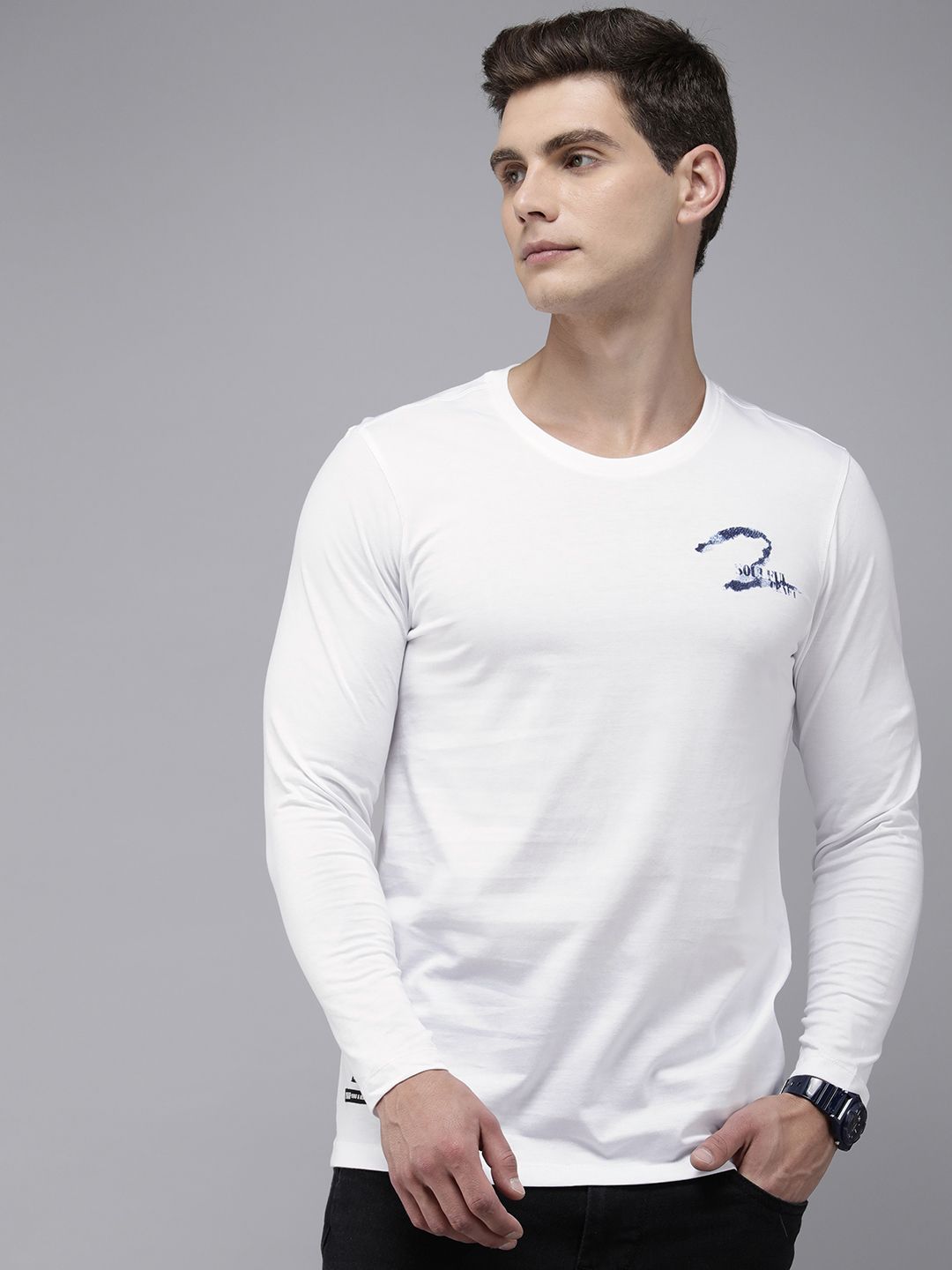SPYKAR Graphic Printed Slim Fit T-shirt
