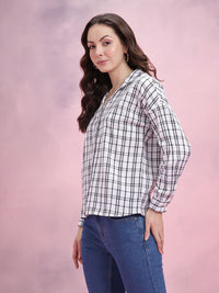 DressBerry Tartan Checks Monochrome Shirt