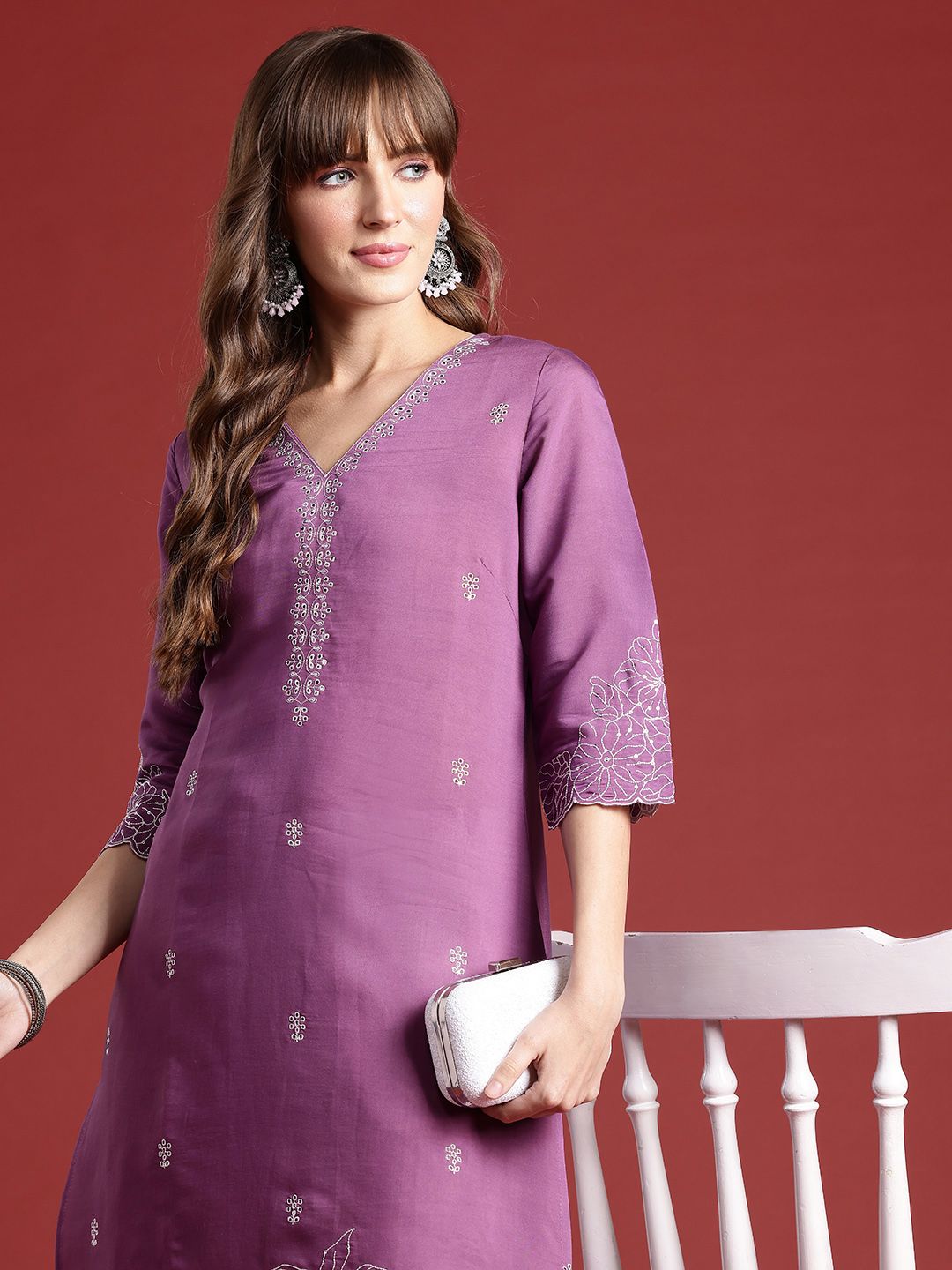 Anouk Floral Embroidered Kurta