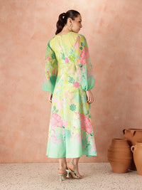 all about you Floral Printed Empire Dress