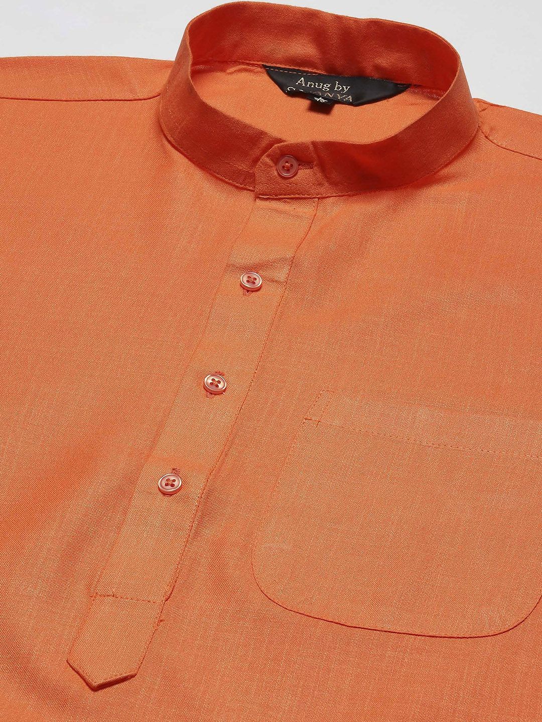 SOJANYA Men Orange Kurta with Churidar