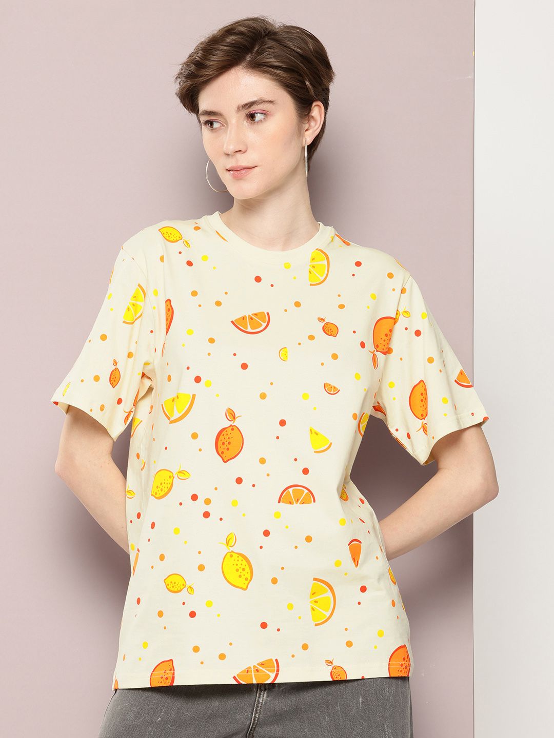 DILLINGER Printed Oversized Pure Cotton T-shirt