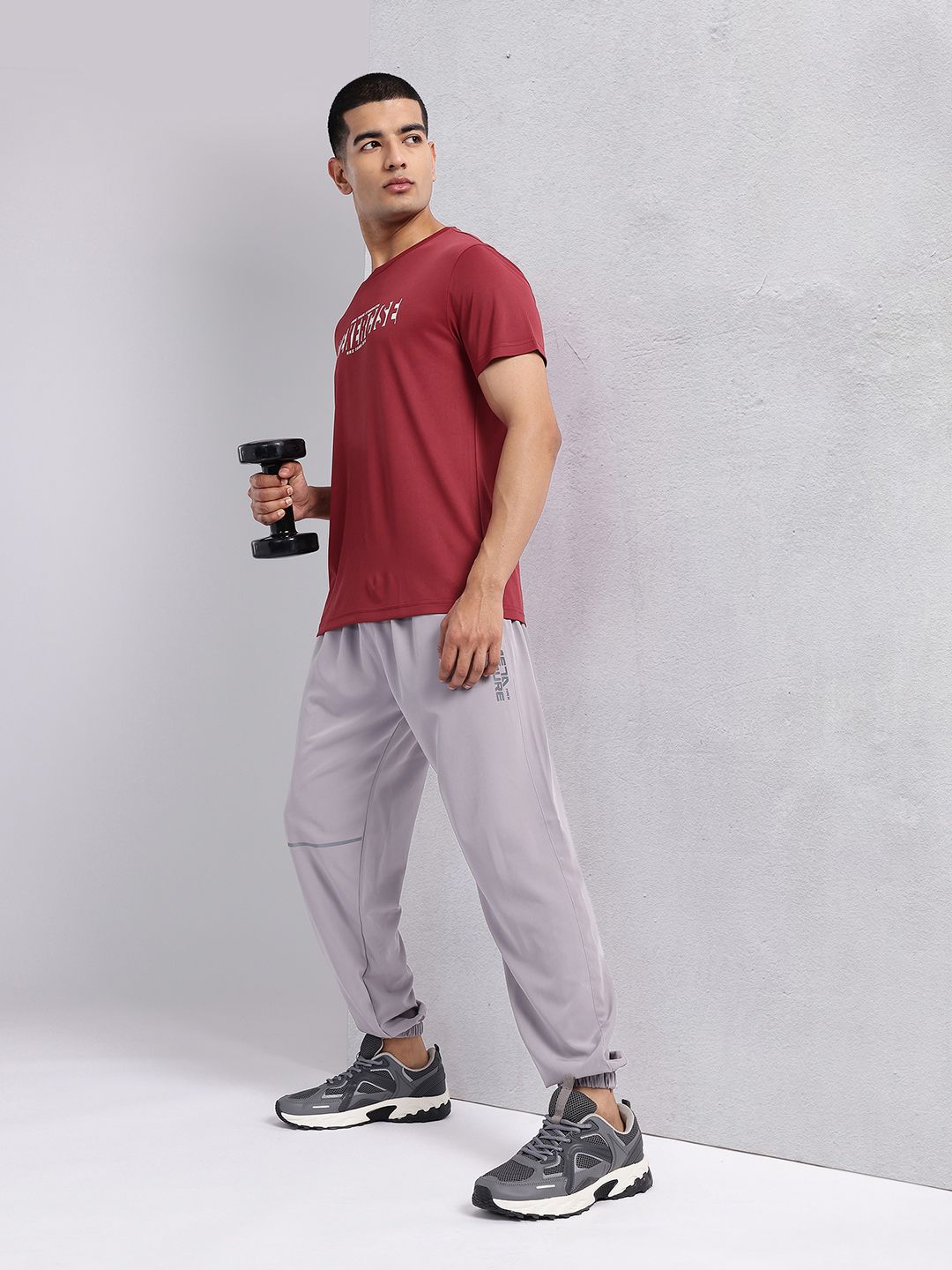 HRX by Hrithik Roshan Typography Print Rapid-Dry Training T-shirt