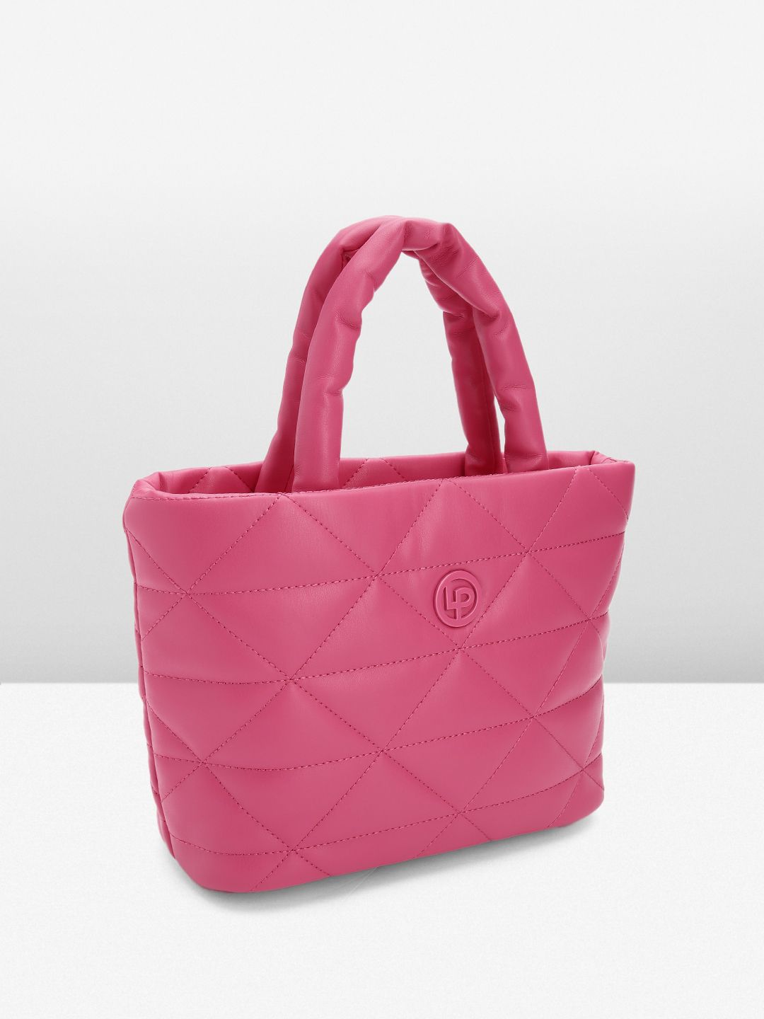 Lino Perros Fuchsia Structured Quilted Handheld Bag