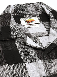 The Indian Garage Co Pure Cotton Checked & Textured Relaxed Fit Casual Shirt