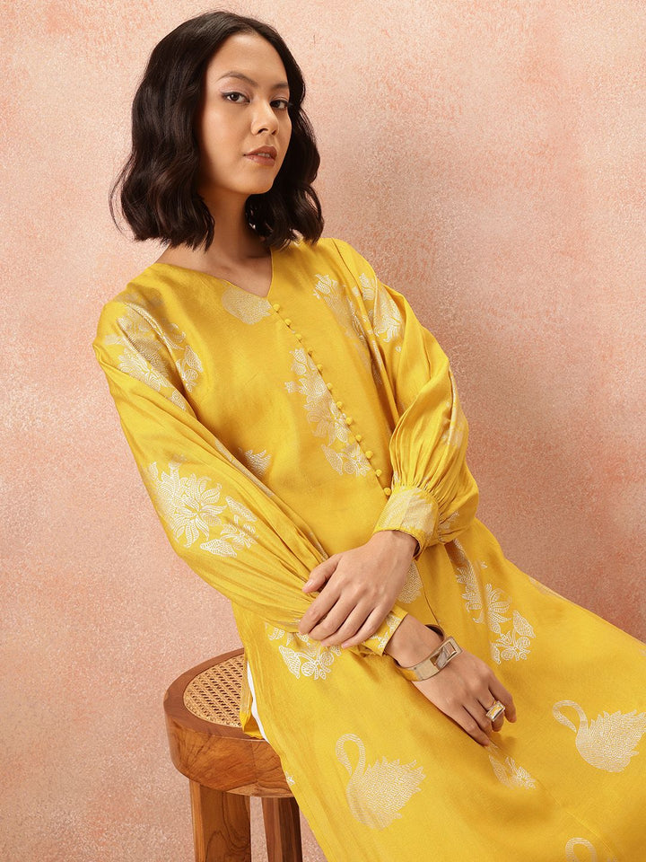 all about you Ethnic Motifs Print Straight Kurta