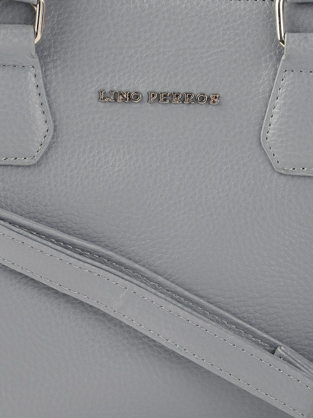 Lino Perros Blue PU Structured Handheld Bag