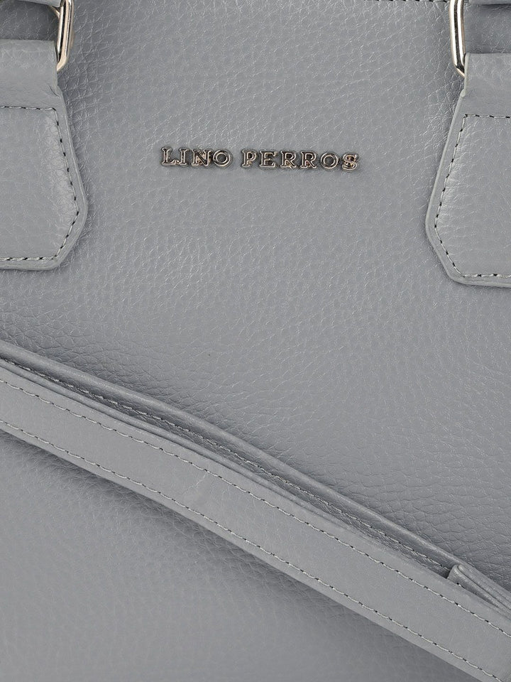 Lino Perros Blue PU Structured Handheld Bag