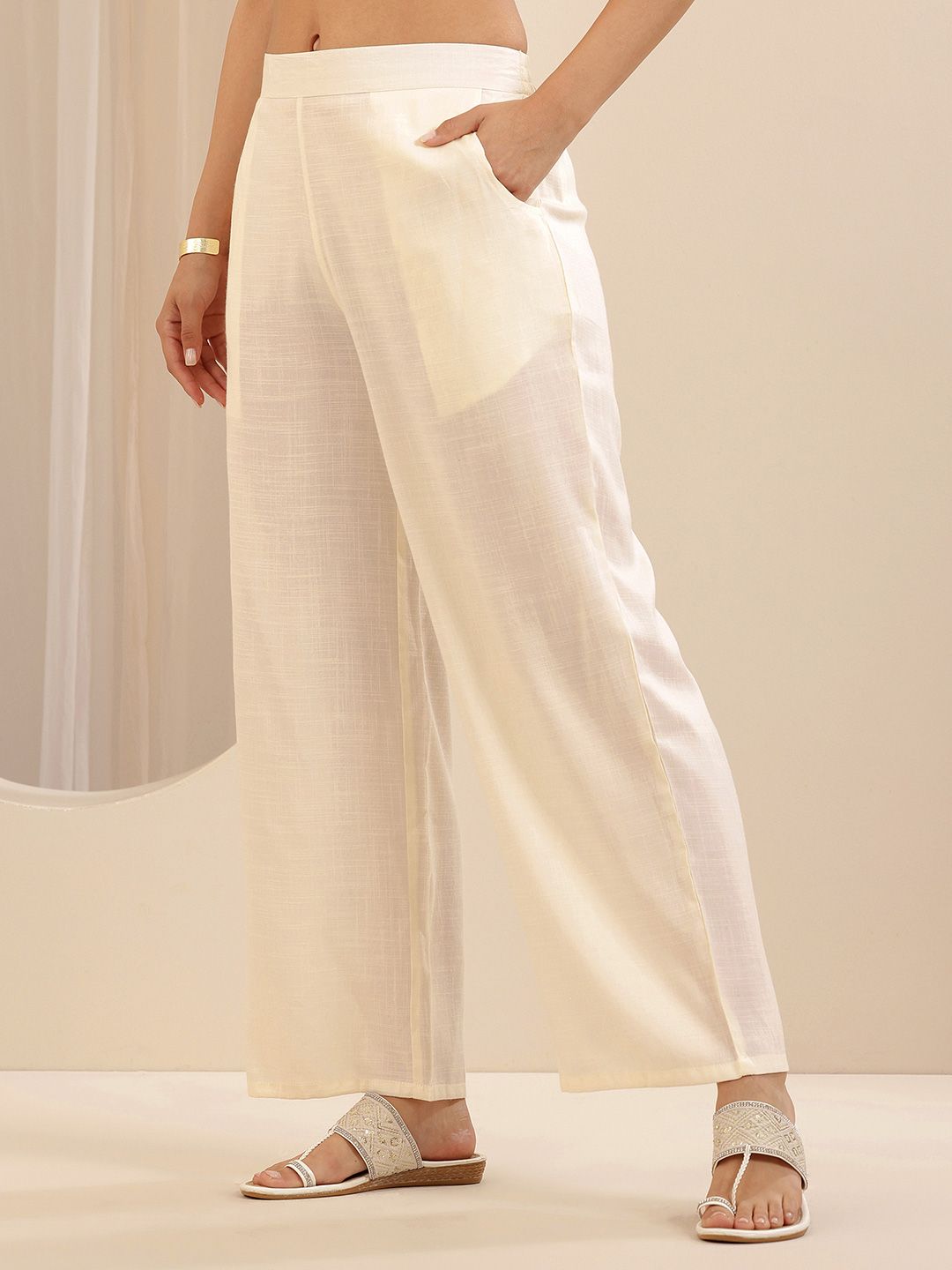 Libas Floral Printed V-Neck Kurta With Palazzo And Dupatta