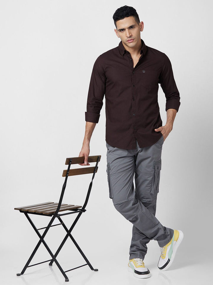 SPYKAR Slim Fit Opaque Cotton Casual Shirt