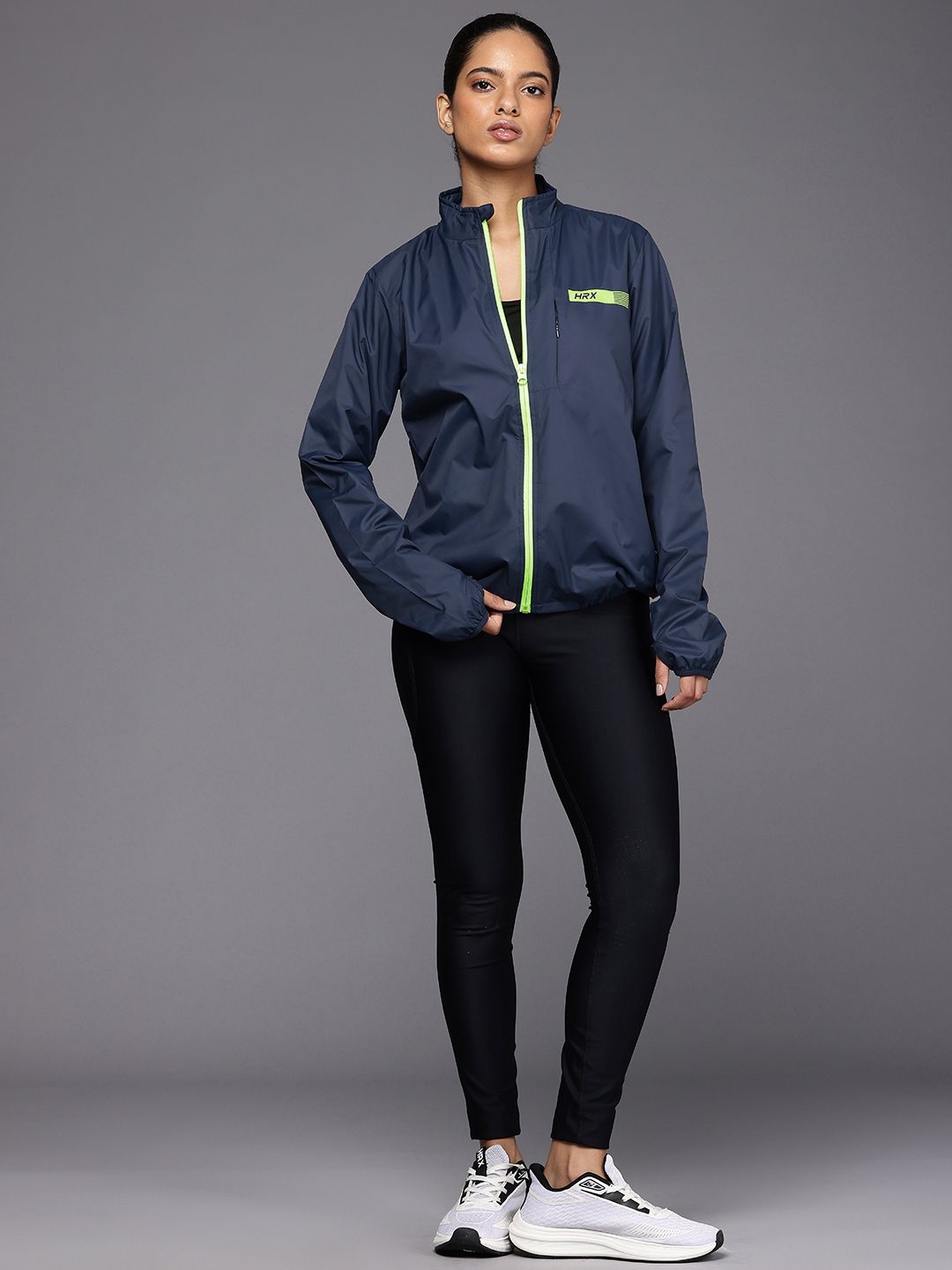 HRX by Hrithik Roshan Rapid-Dry Antimicrobial Finish Running Sporty Jacket