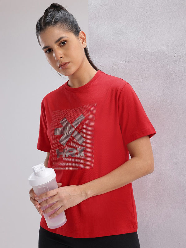 HRX by Hrithik Roshan Twin Collection Brand Logo Printed Training T-shirt