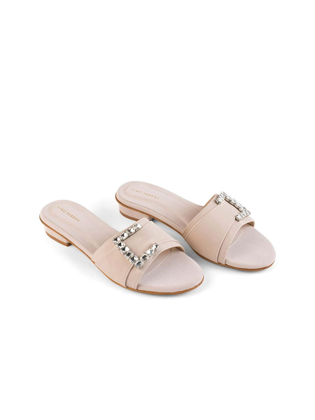 Lino Perros Women Embellished Open Toe Flats