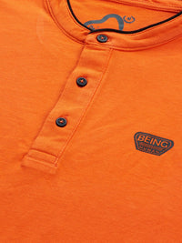 Being Human Men Red Polo Collar Pure Cotton T-shirt
