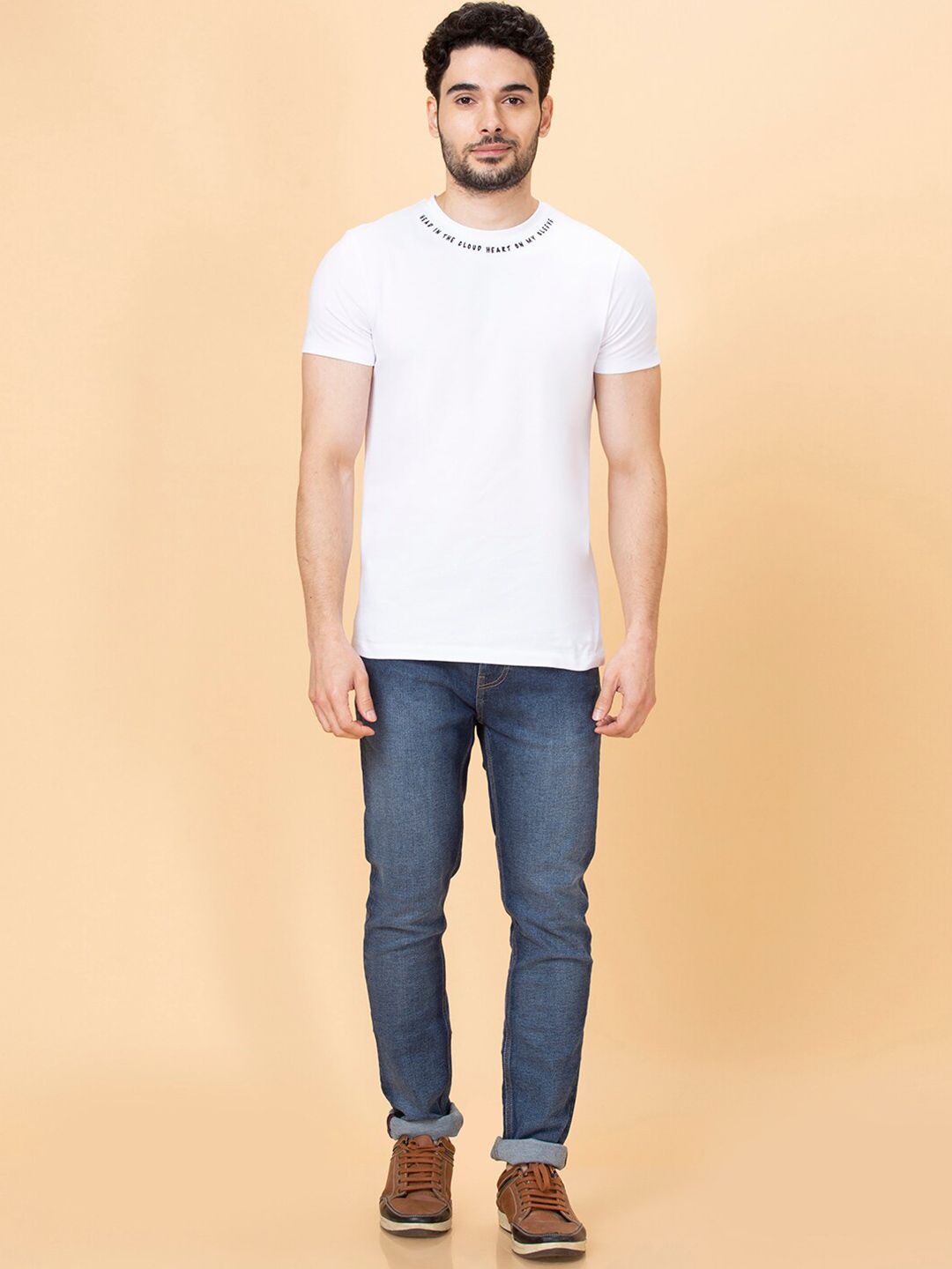 Being Human Round Neck Short Sleeves Casual T-shirt