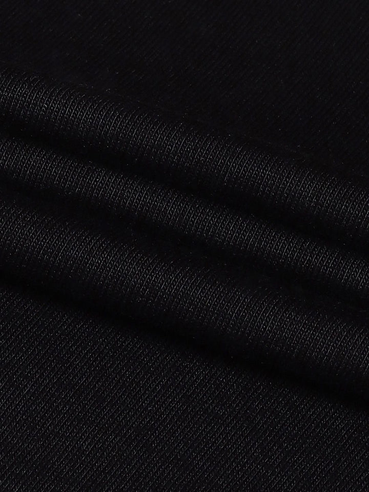 Bewakoof Black Graphic Printed Oversized Cotton T-Shirt