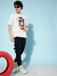 Difference of Opinion Men Printed Pure Cotton Oversize T-shirt