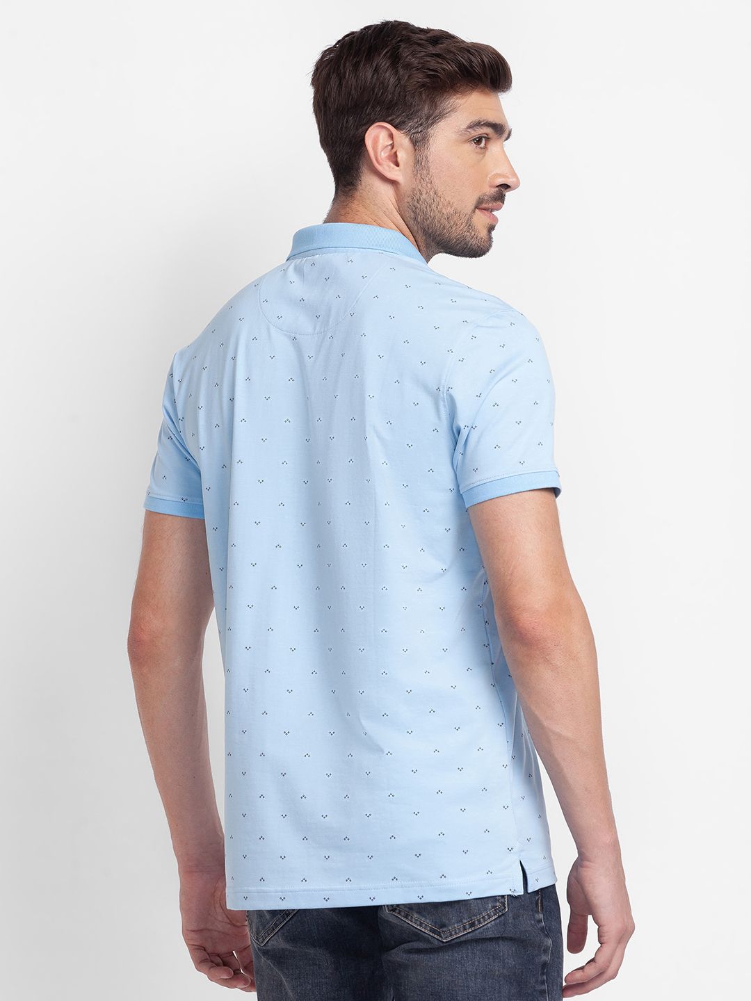 SPYKAR Conversational Printed Polo Collar Slim Fit Casual T-shirt
