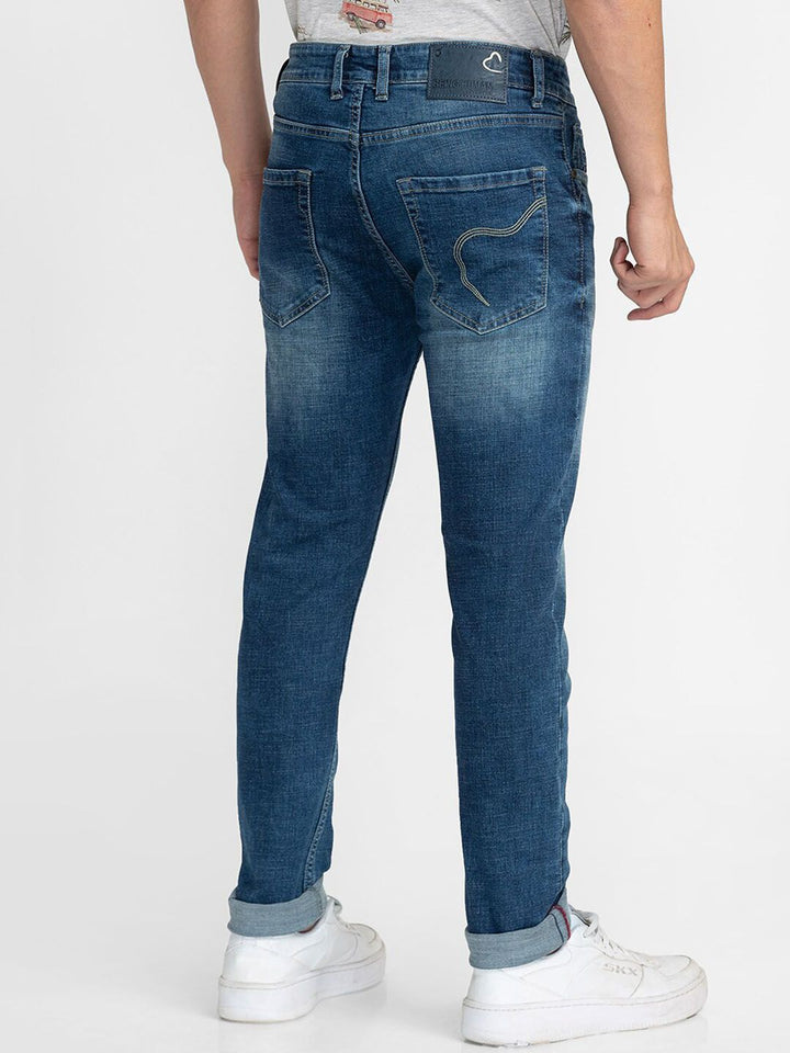 Being Human Men Mid Rise Clean Look Light Fade Whiskers Skinny Fit Jeans