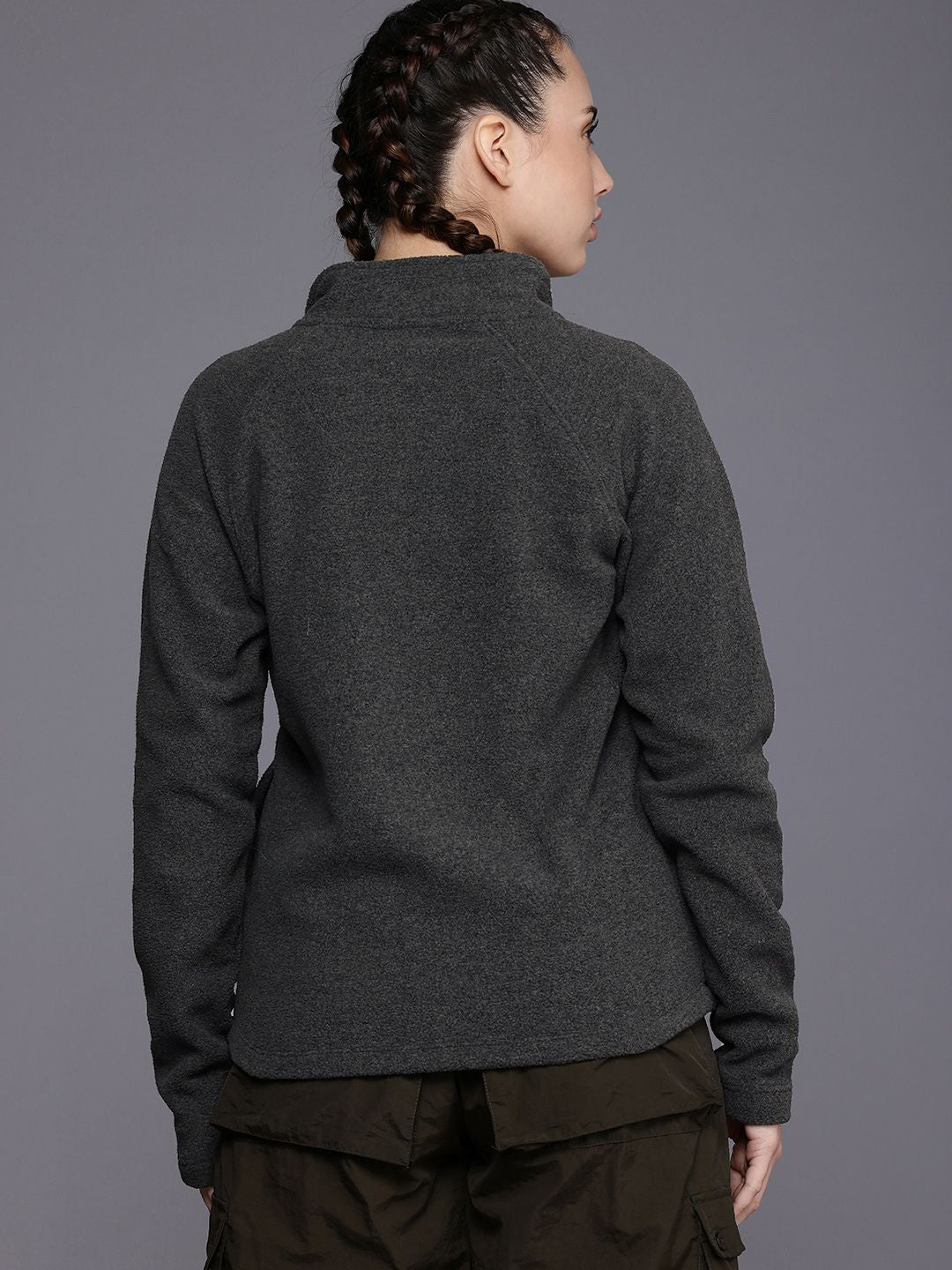 HRX by Hrithik Roshan Open Front Fleece Sweatshirt