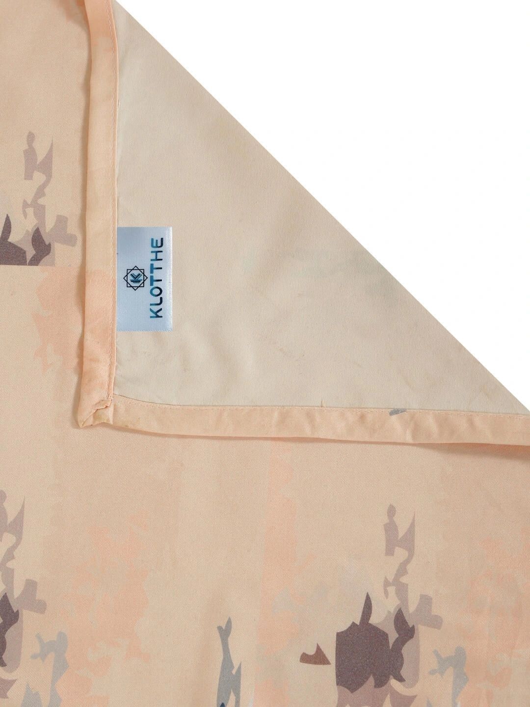 Moda Rapido X KLOTTHE Orange & Brown Floral 400 TC King Bedsheet with 2 Pillow Covers