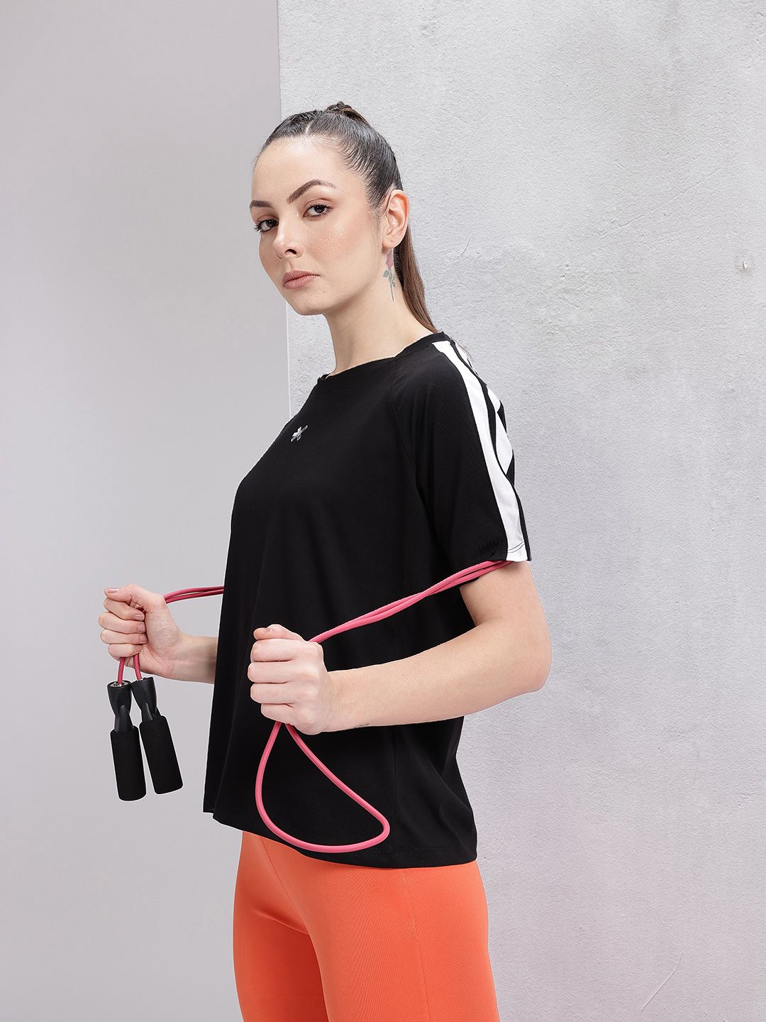 HRX by Hrithik Roshan Striped Training T-shirt