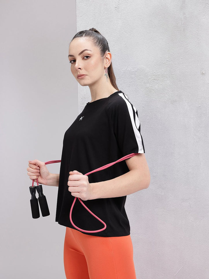 HRX by Hrithik Roshan Striped Training T-shirt