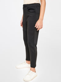 Global Desi Girls Black Slim Fit Trousers