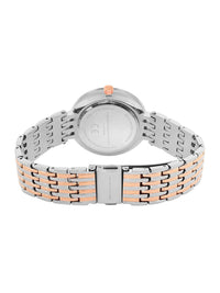 Sambungan Perancis Wanita Dail Dail & Gelang Gaya Tali Analog Watch FCN075RTM
